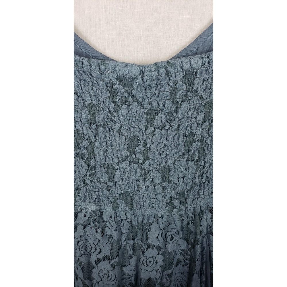 Indigo Thread Co Maxi S Dress Blue Lace Panel Ombre Whimsigoth Fairy Ethereal - Picture 6 of 9